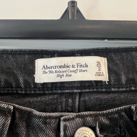 Abercrombie & Fitch Black Denim shorts - like new - Picture 3 of 3
